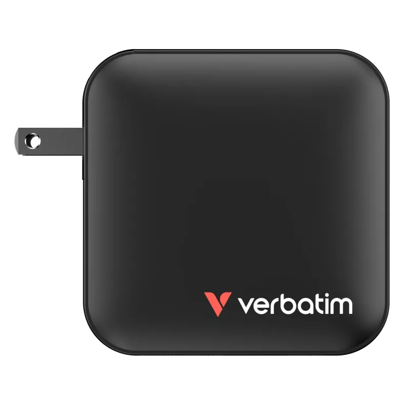 Verbatim Mini GaN Charger 165W 4 Port US plug z EU and UK adaptors