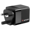 Verbatim GaN Charger 65W 2 Port wysuwany kabel wyświetlacz wtyczki US z adapterami EU i UK