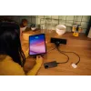 Verbatim GaN Charger 65W 2 Port wysuwany kabel wyświetlacz wtyczki US z adapterami EU i UK