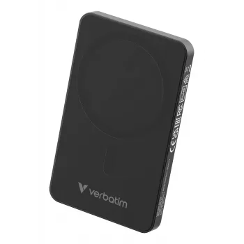 Verbatim Charge 'n' Go Essentials Magnetyczny powerbank bezprzewodowy 5000 mAh Czarny