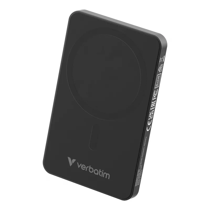 Verbatim Charge 'n' Go Essentials Magnetyczny powerbank bezprzewodowy 5000 mAh Czarny