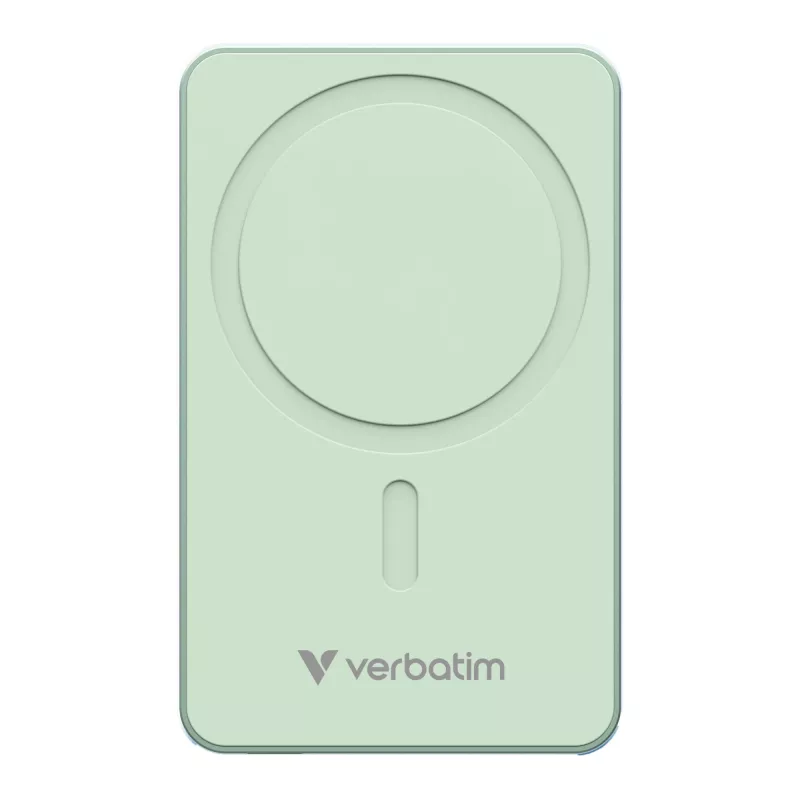 Verbatim Charge 'n' Go Essentials Magnetyczny Bezprzewodowy Powerbank 5000 mAh Zielony
