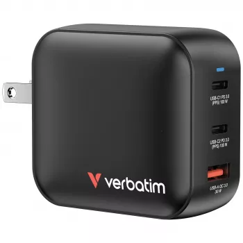 Verbatim GaN Charger 100W Universal Czarny AC Fast charging Indoor