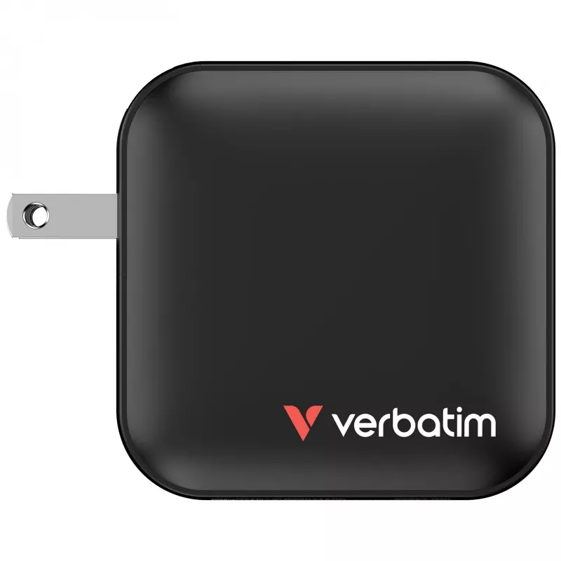 Mini ładowarka Verbatim GaN 100 W 4 porty wtyk US z adapterami EU i UK