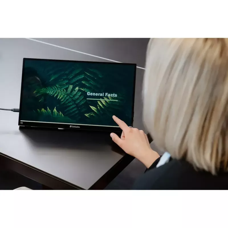 Monitor Verbatim Portable Touchscreen 15.6 inch LCD 4K 3840x2160