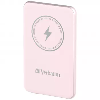 Verbatim Charge 'n' Go Magnetic Wireless Power Bank 5000mAh Różowy