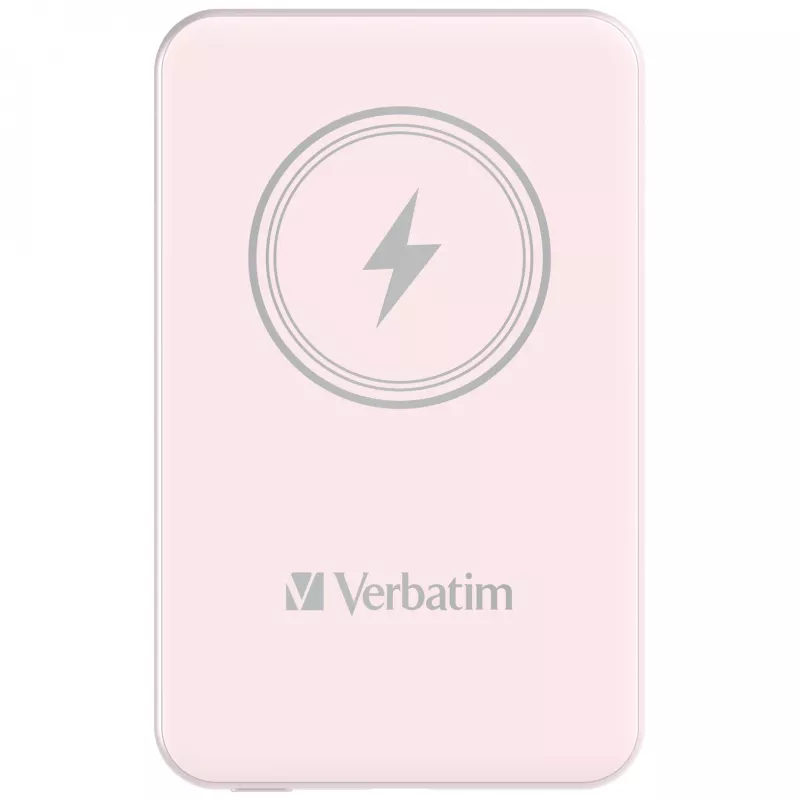 Verbatim Charge 'n' Go Magnetic Wireless Power Bank 5000mAh Różowy