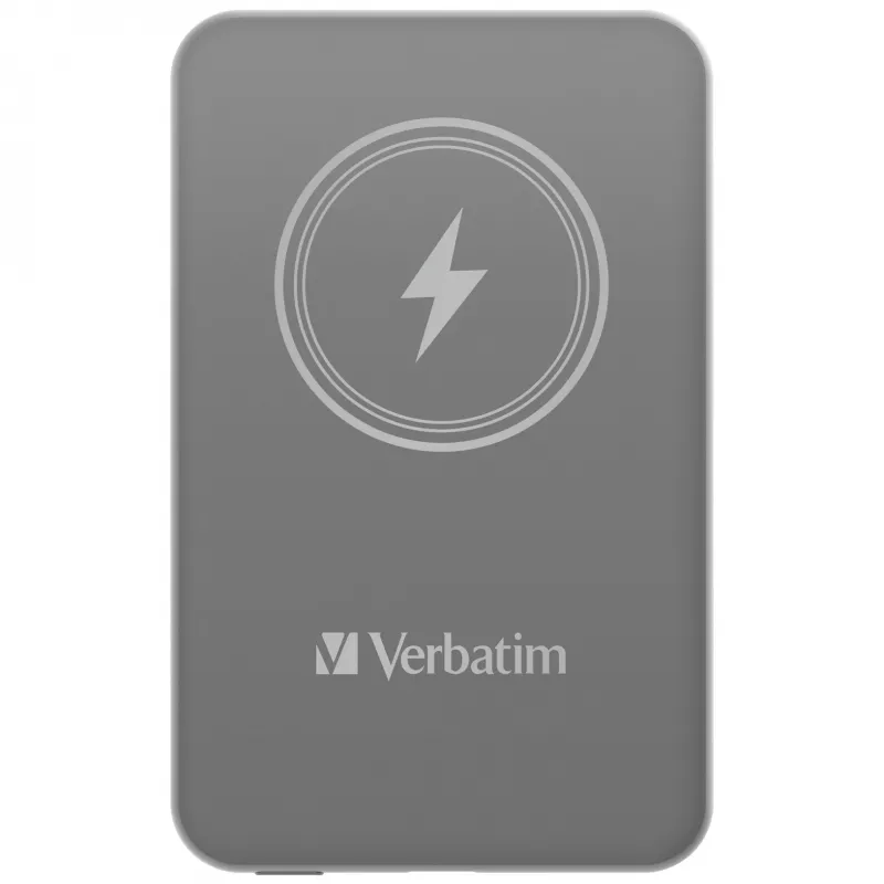 Verbatim Charge 'n' Go Magnetic Wireless Power Bank 5000mAh Szary