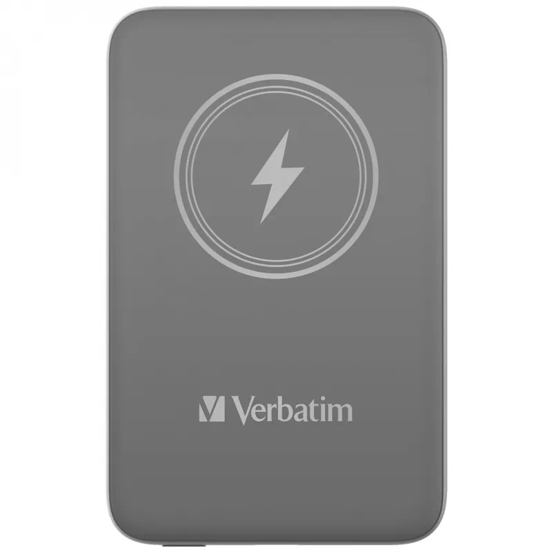 Verbatim Charge 'n' Go Magnetic Wireless Power Bank 10000mAh Szary