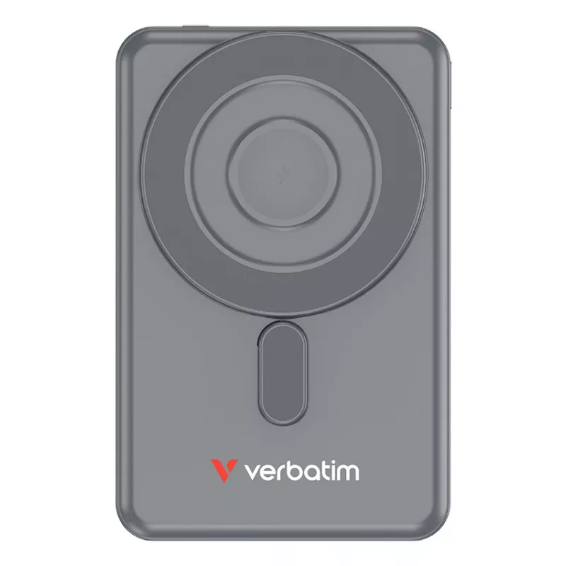 Verbatim Charge'n'Go 2C Powerbank 5000 mAh Szary, 5000 mAh, Adaptive Fast Charging, Power Delivery 3.0, Quick Charge 3.0, Ładowanie bezprzewodowe, 3,85 V, 20 W, Szary
