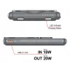 Verbatim Charge'n'Go 2C Powerbank 5000 mAh Szary, 5000 mAh, Adaptive Fast Charging, Power Delivery 3.0, Quick Charge 3.0, Ładowanie bezprzewodowe, 3,85 V, 20 W, Szary