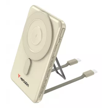 Verbatim Charge'n'Go 2C powerbank 5000 mAh Gold, 5000 mAh, polimer, Adaptive Fast Charging, Power Delivery 3.0, Quick Charge 3.0, ładowanie bezprzewodowe, 3,85 V, 20 W