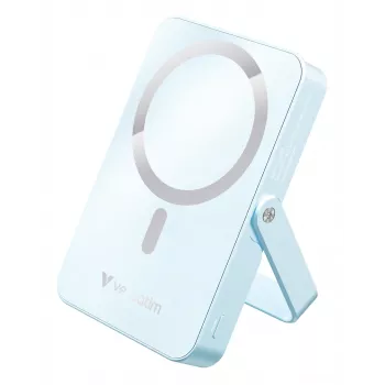 Verbatim Charge 'n' Go Magnetic Wireless Power Bank z stand - 10000 mAh Niebieski
