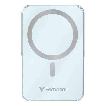 Verbatim Charge 'n' Go Magnetic Wireless Power Bank z stand - 10000 mAh Niebieski
