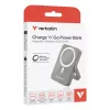 Verbatim Charge 'n' Go Magnetic Wireless Power Bank z stand - 10000 mAh szary