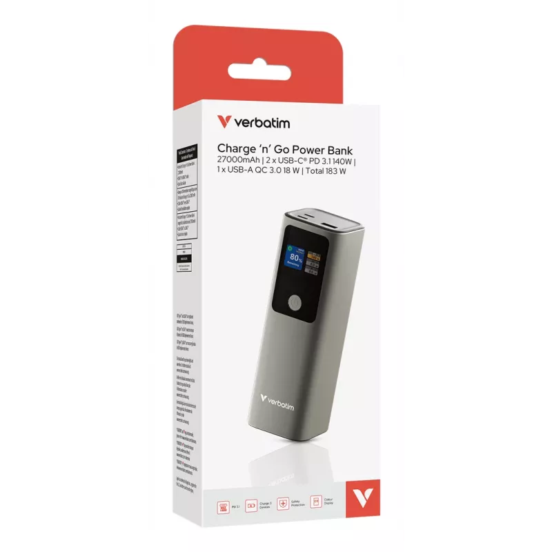 Przenośna bateria Verbatim Charge ´n´ Go Powerbank 27000mAh