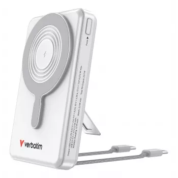 Verbatim Charge'n'Go 2C & Display Power Bank 10000 mAh Srebrny