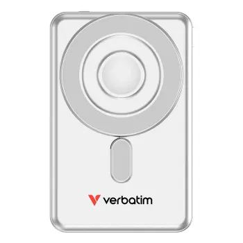 Verbatim Charge'n'Go 2C Power Bank 5000 mAh Srebrny, 5000 mAh, Polimer litowy (LiPo), Adaptive Fast Charging, Power Delivery 3.0, Quick Charge 3.0, Ładowanie bezprzewodowe, 3,85 V, 20 W