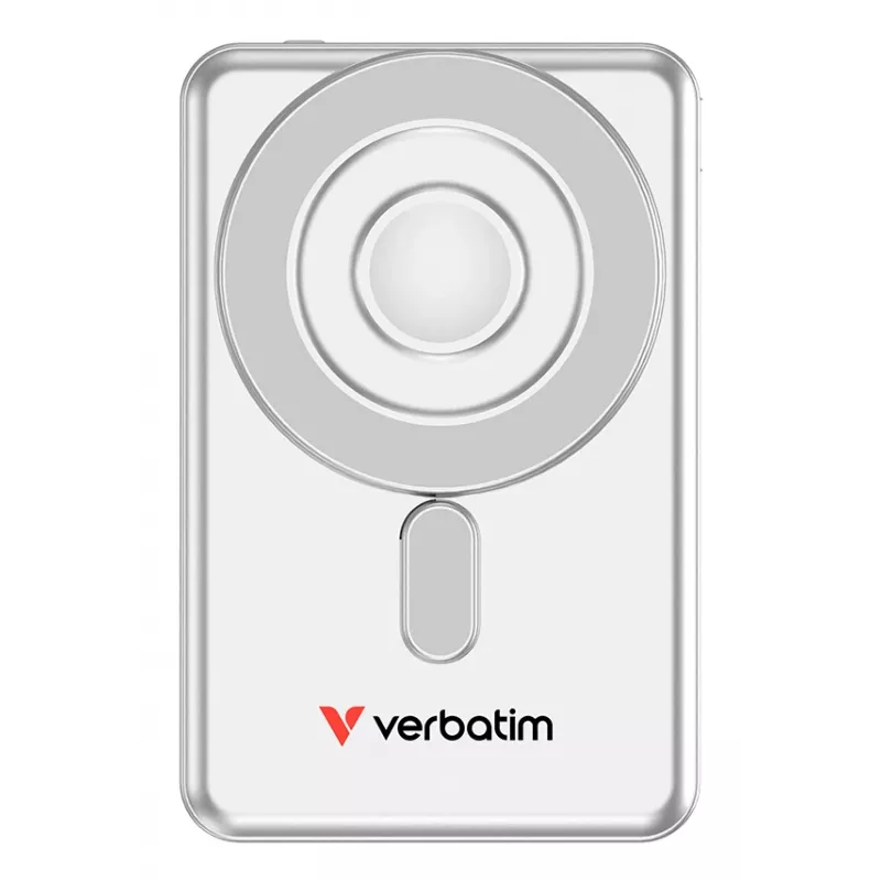 Verbatim Charge'n'Go 2C Power Bank 5000 mAh Srebrny, 5000 mAh, Polimer litowy (LiPo), Adaptive Fast Charging, Power Delivery 3.0, Quick Charge 3.0, Ładowanie bezprzewodowe, 3,85 V, 20 W