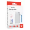 Verbatim Pocket SSD USB 3.2 Gen 2 1 TB biały/jasnoniebieski z dwoma gumowymi osłonami