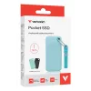 Verbatim Pocket SSD USB 3.2 Gen 2 1TB Polar niebieski z dwoma gumowymi osłonami