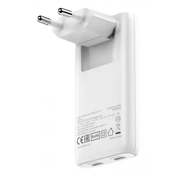 Verbatim Fold 'n' Go GaN Charger 65W EU plug biały