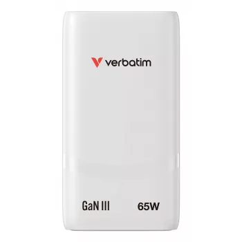 Verbatim Fold 'n' Go GaN Charger 65W EU plug biały