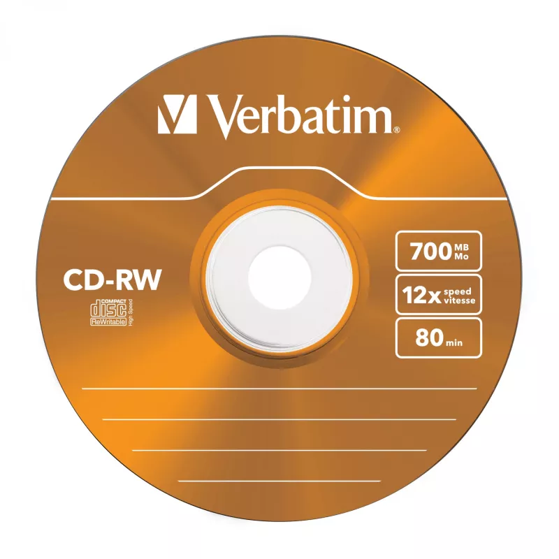 Verbatim CD-RW Colour 12x 700 MB 5 szt.