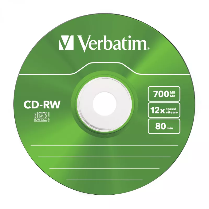 Verbatim CD-RW Colour 12x 700 MB 5 szt.