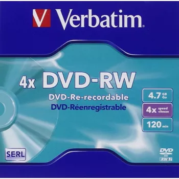Verbatim VB-DMW44JC, DVD-RW, 120 mm, opakowanie Jewel case, 1 szt., 4,7 GB