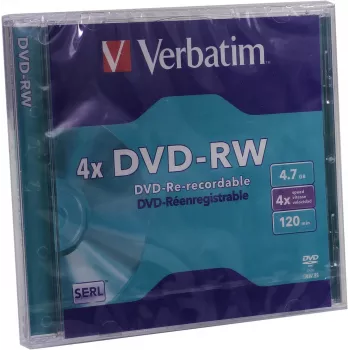 Verbatim VB-DMW44JC, DVD-RW, 120 mm, opakowanie Jewel case, 1 szt., 4,7 GB