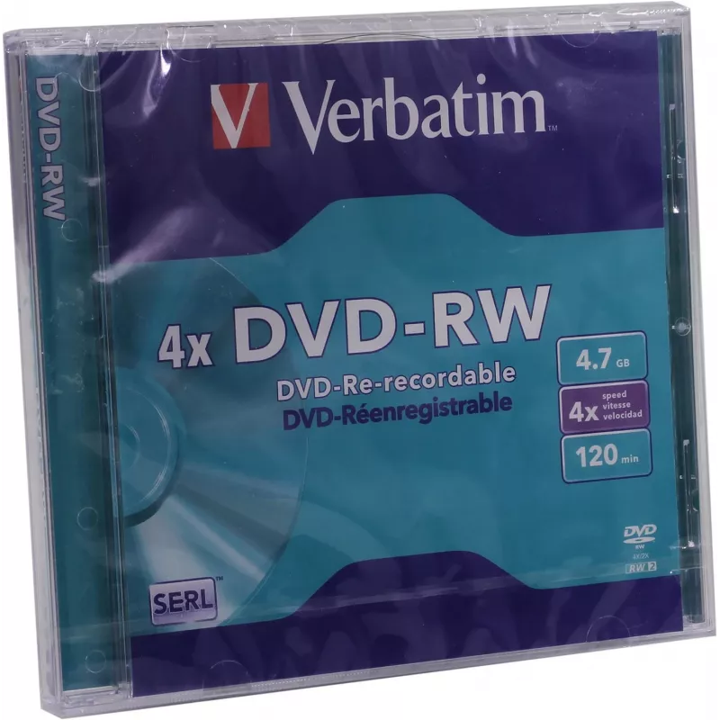 Verbatim VB-DMW44JC, DVD-RW, 120 mm, opakowanie Jewel case, 1 szt., 4,7 GB