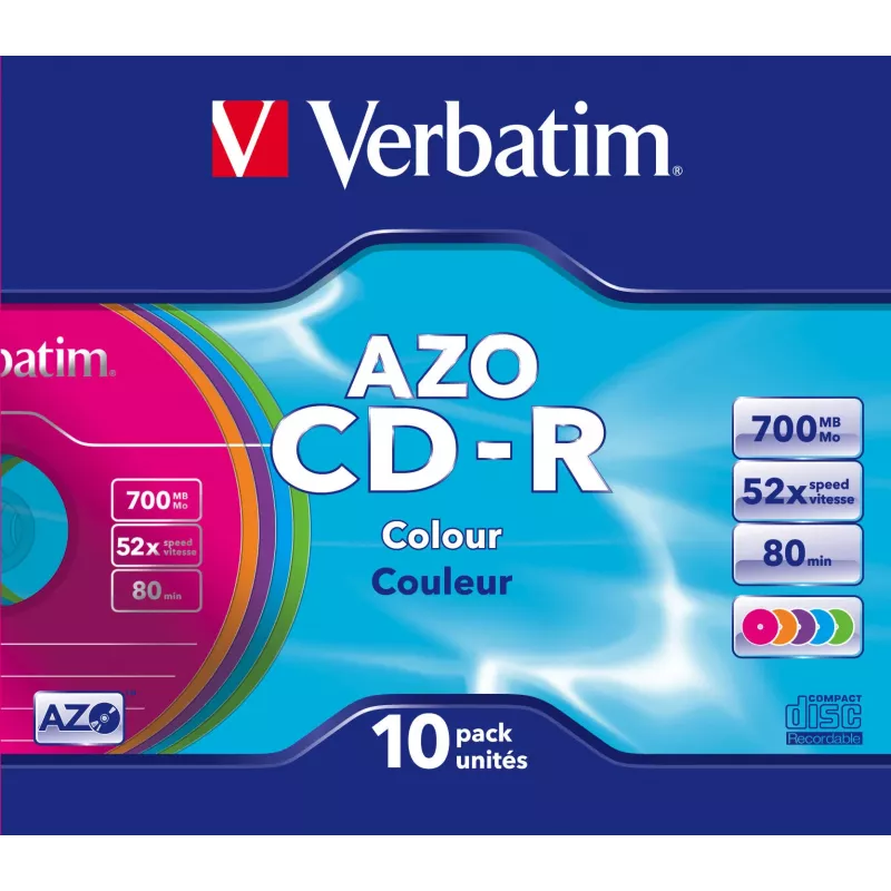 Verbatim CD-R AZO Colours 700 MB 48x 10 szt.