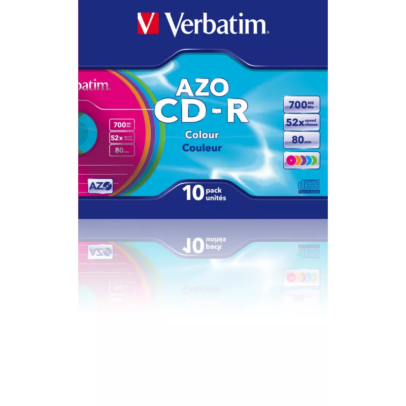 Verbatim CD-R AZO Colours 700 MB 48x 10 szt.