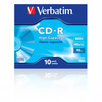 Verbatim CD-R Wysoka pojemność 800 MB 40x 10 szt.