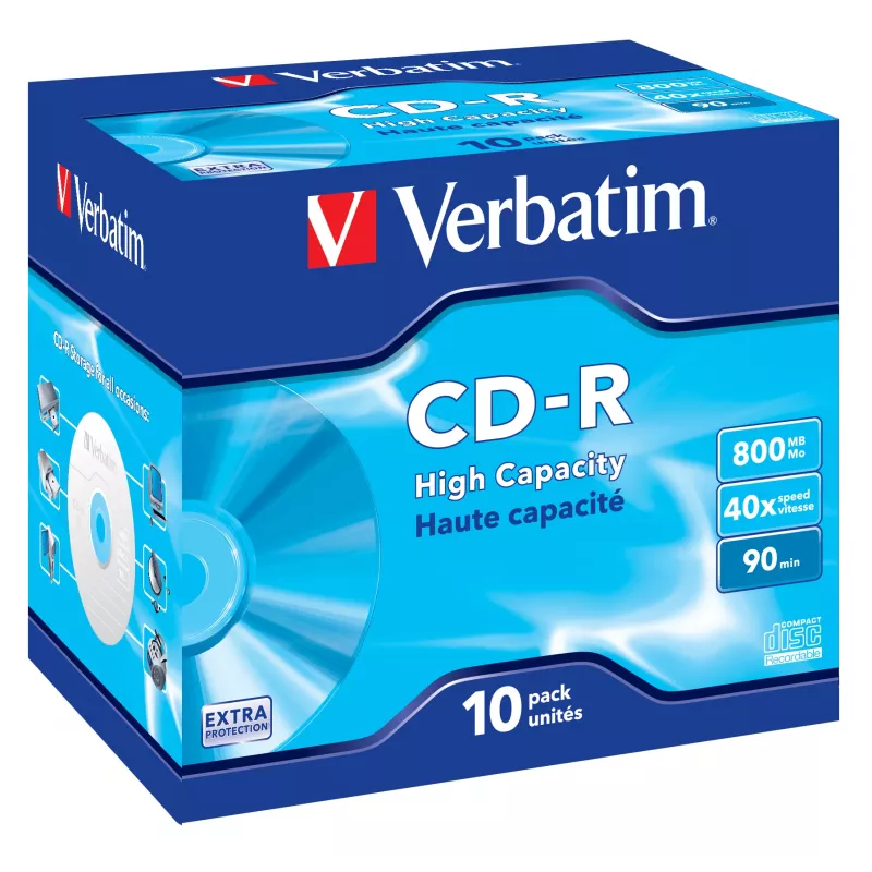 Verbatim CD-R Wysoka pojemność 800 MB 40x 10 szt.