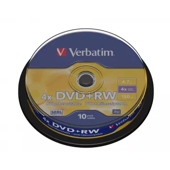 Verbatim DVD+RW Matowe Srebrne 4,7 GB 10 szt.