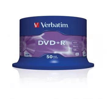 Verbatim VB-DPR47S3A, DVD+R, 120 mm, Wrzeciono, 50 szt., 4.7 GB