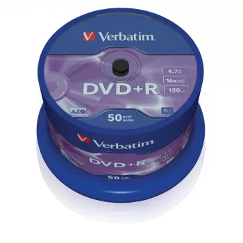 Verbatim VB-DPR47S3A, DVD+R, 120 mm, Wrzeciono, 50 szt., 4.7 GB