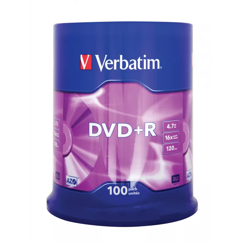 Verbatim DVD+R Matt srebrny 4.7 GB 100 szt.