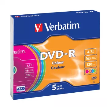 Verbatim DVD-R Colour 4.7 GB 5 szt.