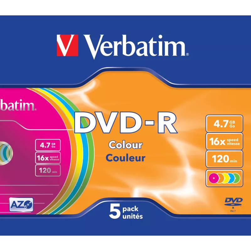 Verbatim DVD-R Colour 4.7 GB 5 szt.