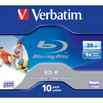 Verbatim BD-R SL 25GB 6x do zadruku 10 szt. w pudełku jubilerskim 10 szt.