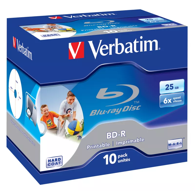 Verbatim BD-R SL 25GB 6x do zadruku 10 szt. w pudełku jubilerskim 10 szt.