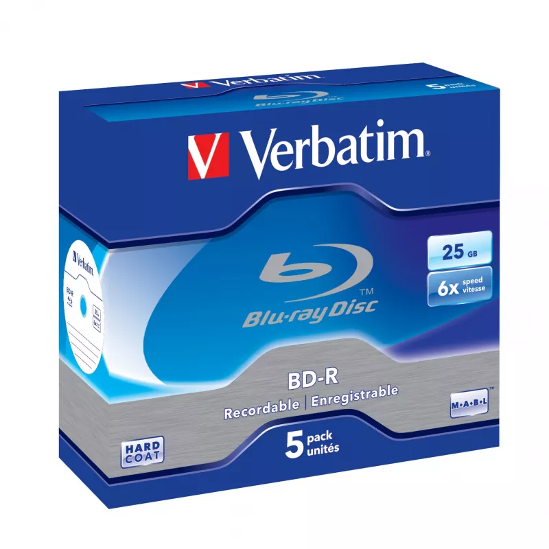 Verbatim 43715 czysta płyta Blu-Ray BD-R 25 GB 5 szt.
