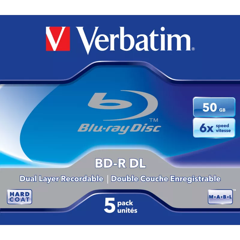 Verbatim 43748 czysta płyta Blu-ray BD-R 50 GB 5 szt.