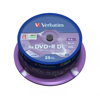 Verbatim DVD+R Double Layer 8x Matt srebrny 25pk Spindle