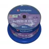 Verbatim DVD+R Double Layer 8x Matt srebrny 50pk Spindle, DVD+R DL, 120 mm, Spindle, 50 szt., 8.5 GB
