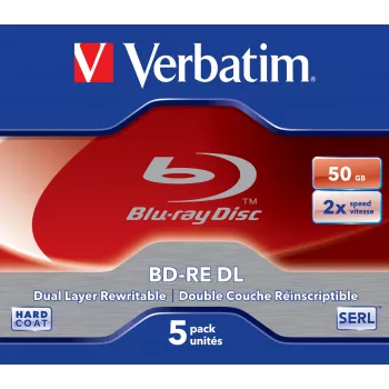 Verbatim BD-RE DL 50GB 2 x 5 szt. w opakowaniu Jewel Case 5 szt.