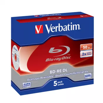 Verbatim BD-RE DL 50GB 2 x 5 szt. w opakowaniu Jewel Case 5 szt.